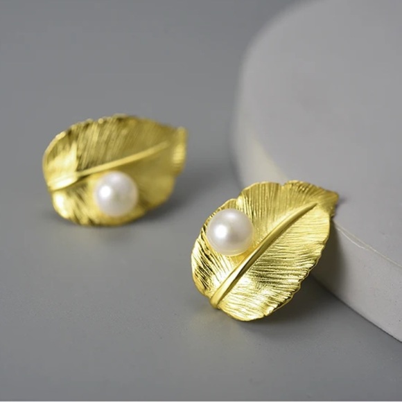 925 Silver Artisan Handmade Natural Pearl The Zenaide Earrings - Picture 4 of 8